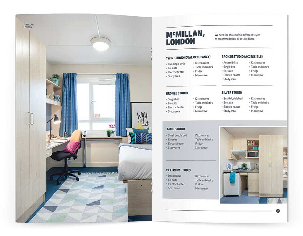 Brochure design for Campus Living Villages