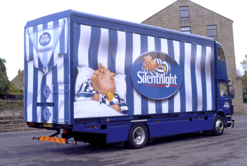 Branding design and livery design for Silentnight Beds delivery truck