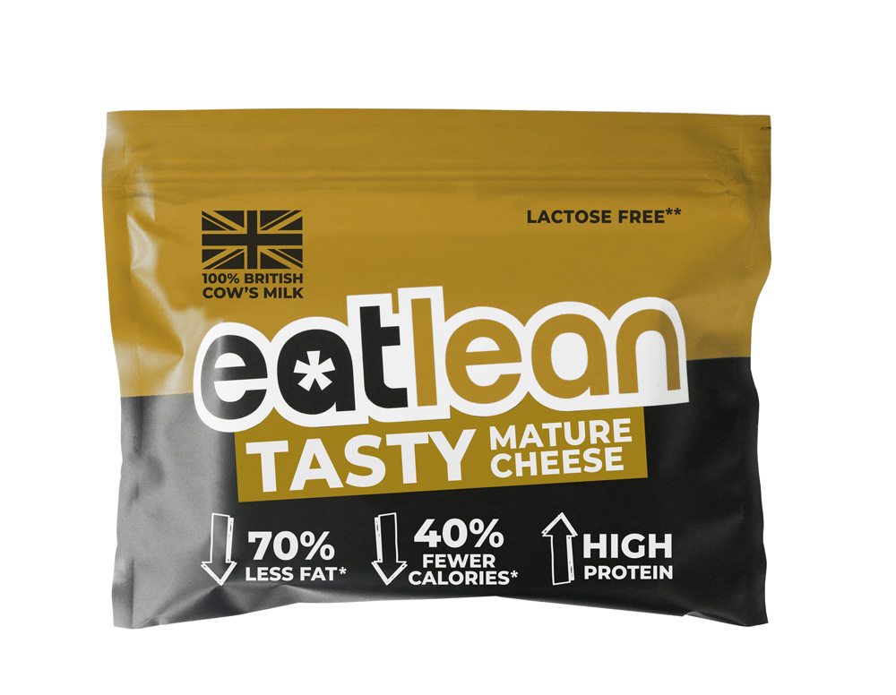 Packaging design for Eatlean Tasty Mature Cheese