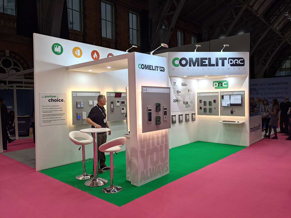Exhibition stand design for Comelit Pac