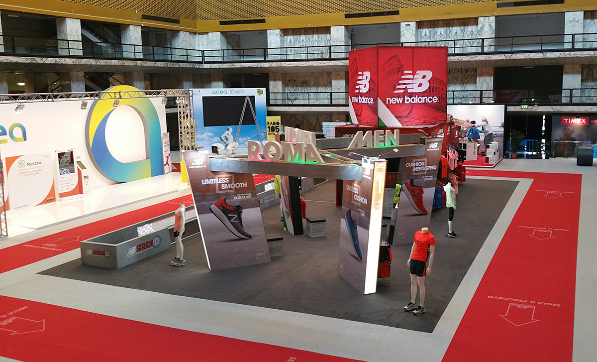 Exhibition stand design for New Balance in Roma