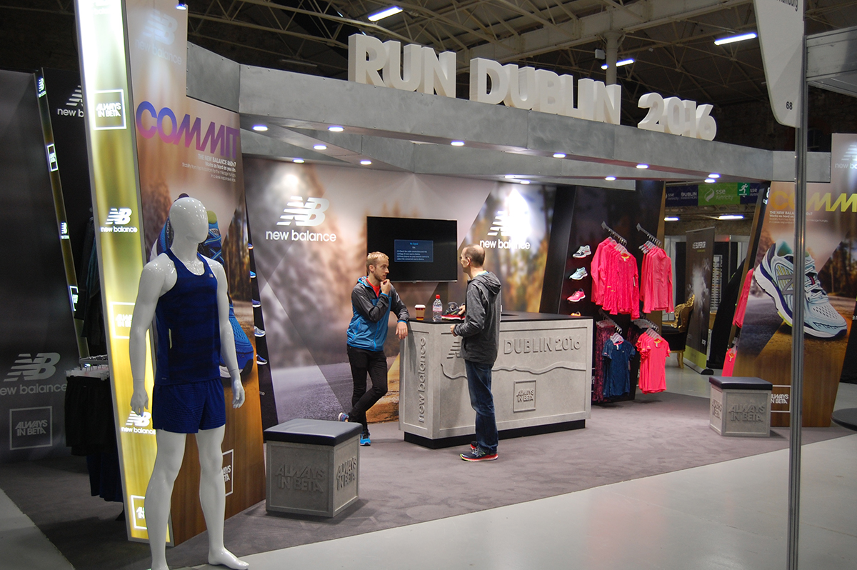 Exhibition stand design for New Balance in Dublin
